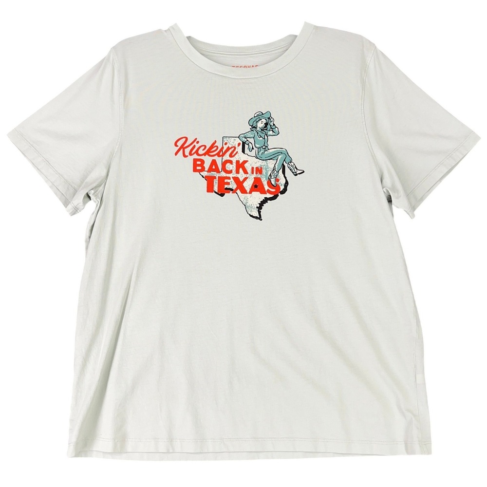 Tecovas Kickin Back In Texas Shirt Women XL Western Cowboy Rodeo Festival Bold